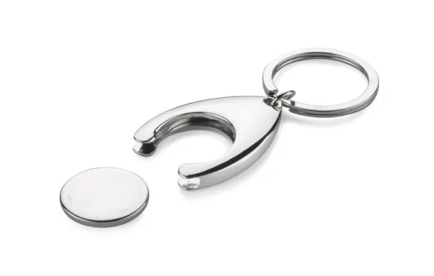 TOKEN Keychain 2 w 1 silver