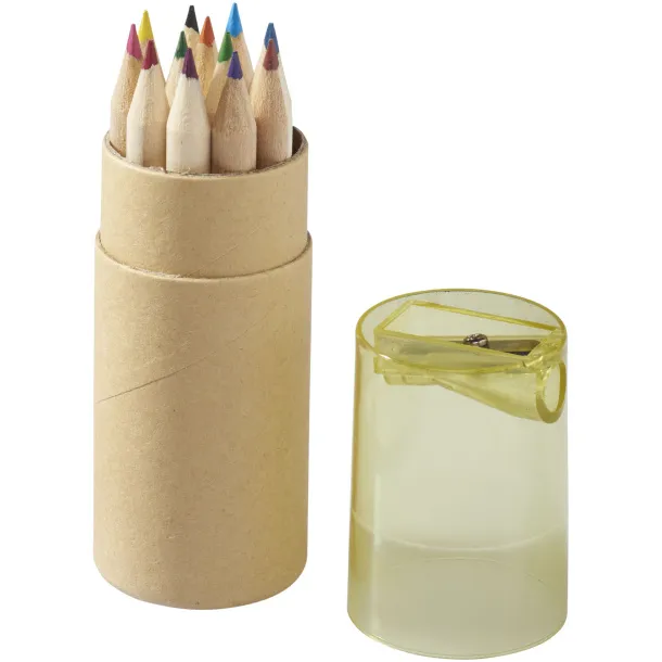 Hef 12-piece coloured pencil set with sharpener Yellow