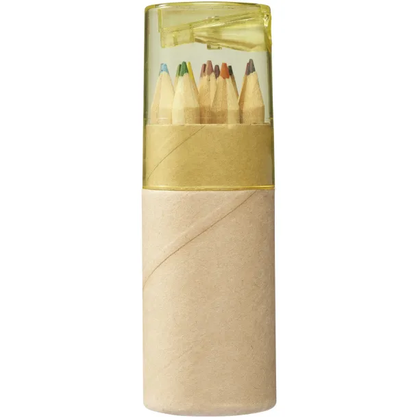 Hef 12-piece coloured pencil set with sharpener Yellow