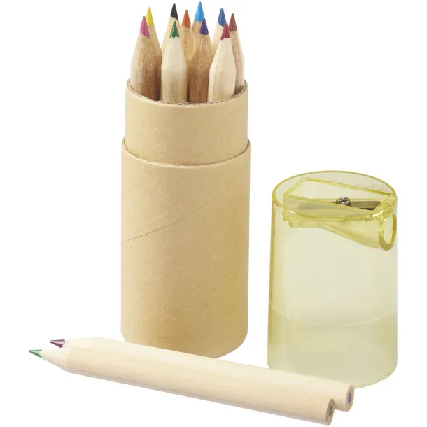 Hef 12-piece coloured pencil set with sharpener Yellow