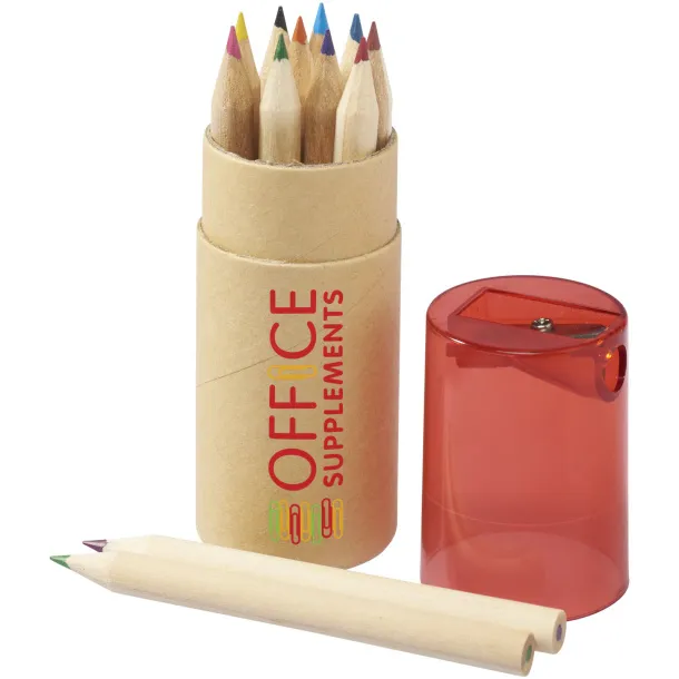 Hef 12 - dijelni set bojica s šiljilom Crvena