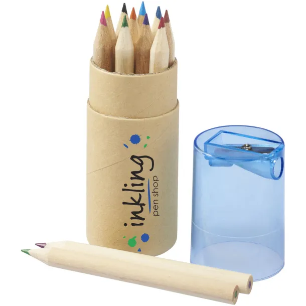 Hef 12-piece coloured pencil set with sharpener Blue