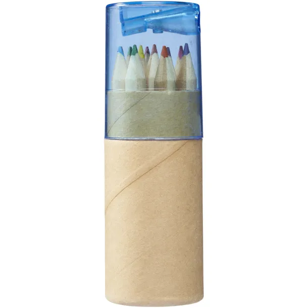 Hef 12-piece coloured pencil set with sharpener Blue