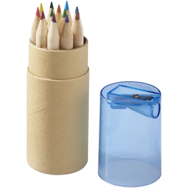 Hef 12-piece coloured pencil set with sharpener Blue