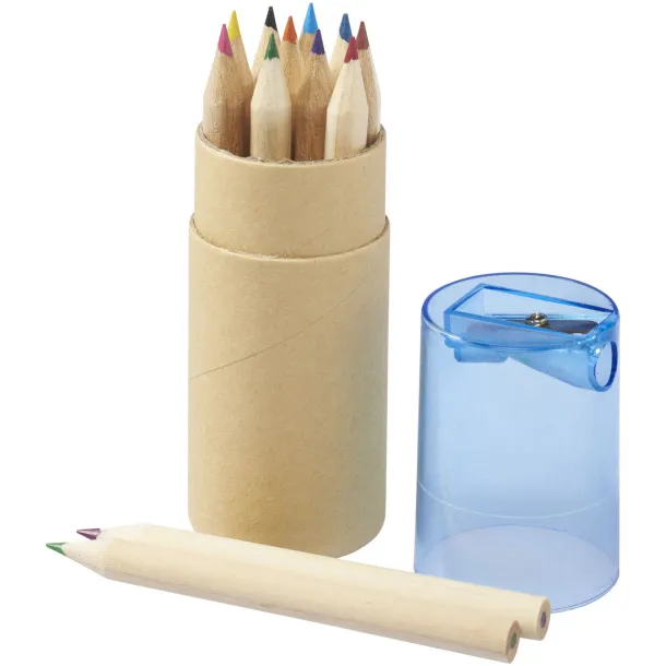 Hef 12-piece coloured pencil set with sharpener Blue