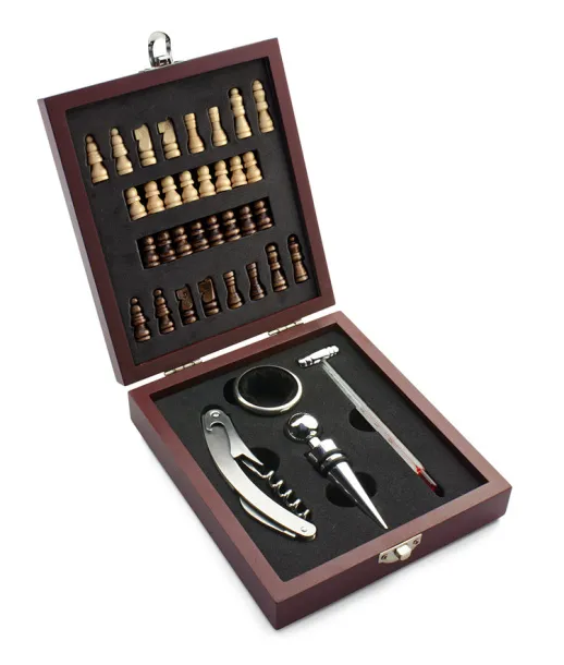 TREBB Wine set with chess Brown