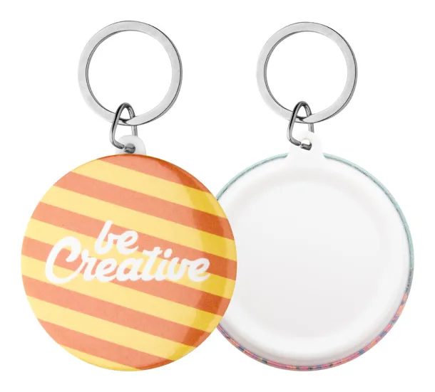 KeyBadge Maxi pin button keyring White