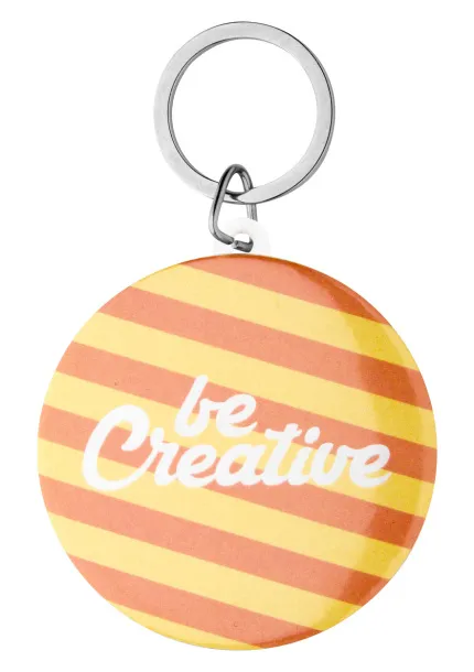 KeyBadge Maxi pin button keyring White