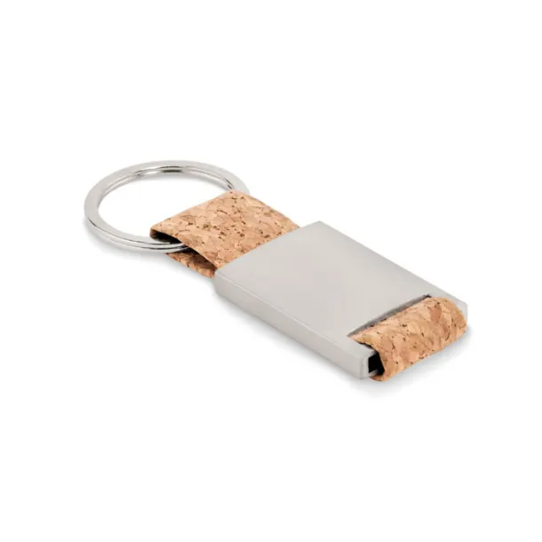 TECH CORK Key ring with cork webbing Beige