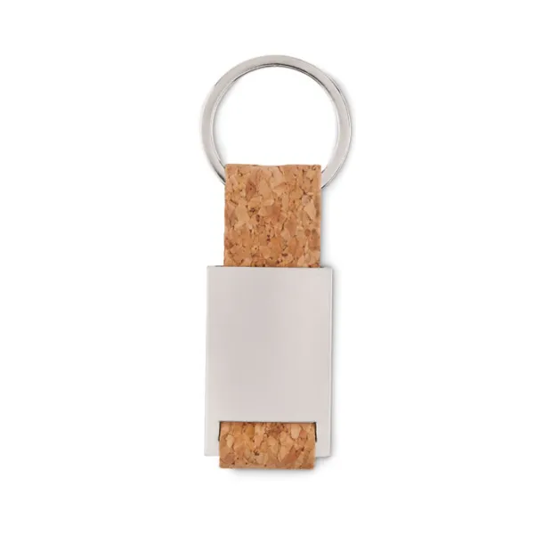 TECH CORK Key ring with cork webbing Beige