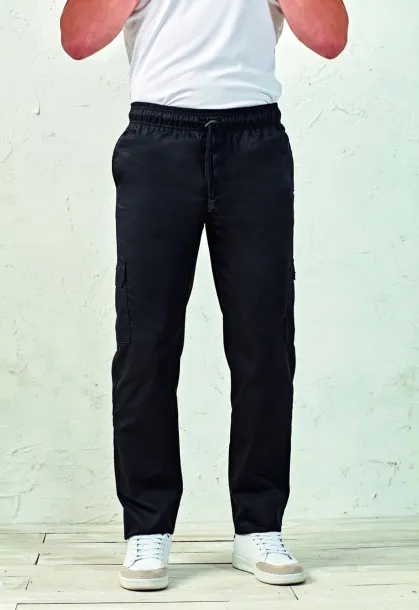  'ESSENTIAL' CHEF'S CARGO POCKET TROUSERS - Premier Black