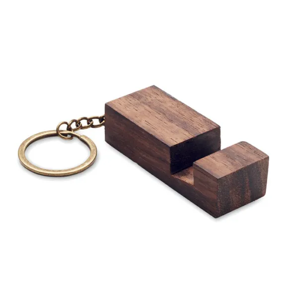 CODE Key ring with phone stand Wood