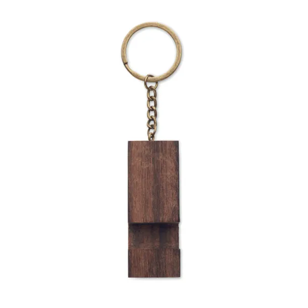 CODE Key ring with phone stand Wood