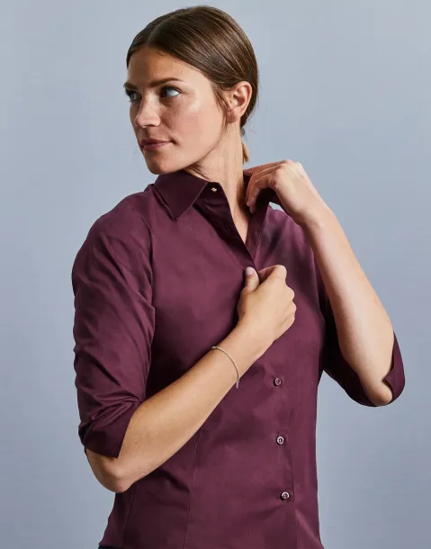  Ladies' 3/4 Sleeve Easy Care Fitted Shirt - Russell Collection