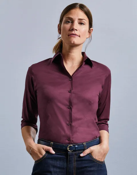  Ladies' 3/4 Sleeve Easy Care Fitted Shirt - Russell Collection