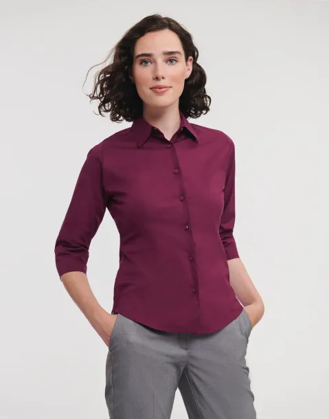  Ladies' 3/4 Sleeve Easy Care Fitted Shirt - Russell Collection