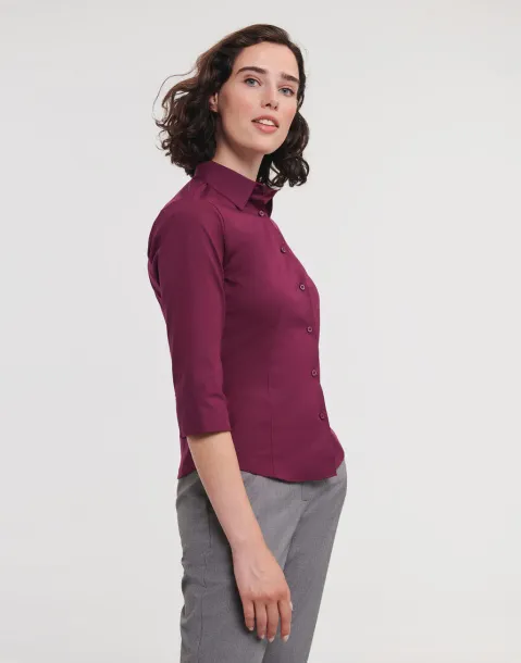  Ladies' 3/4 Sleeve Easy Care Fitted Shirt - Russell Collection