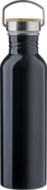 POPPY Stainless steel drinking bottle black