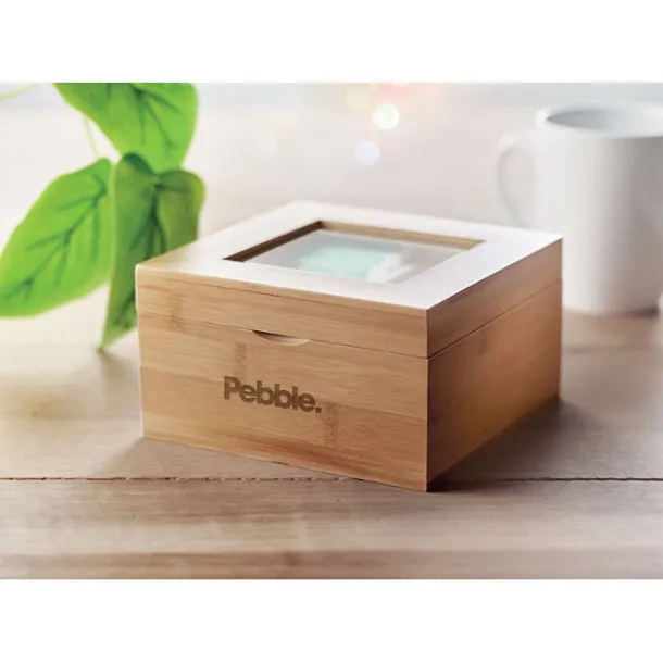 CAMPO TEA Bamboo tea box Wood