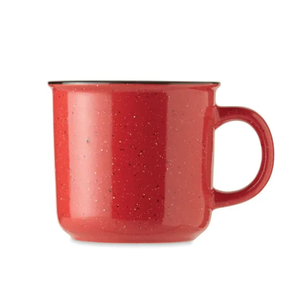 PIGA Ceramic vintage mug 400 ml Red