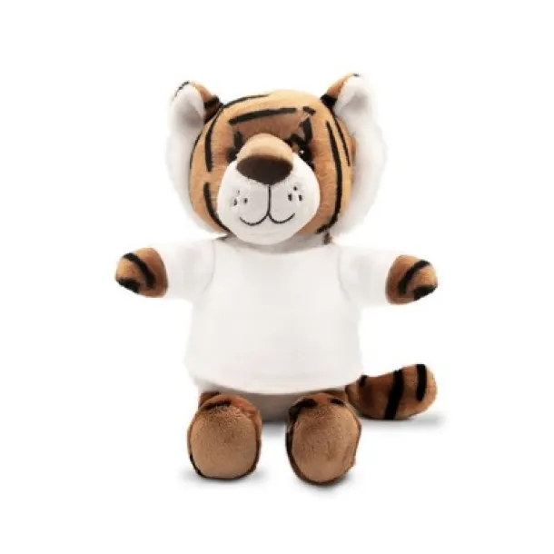 Finn RPET plush tiger brown