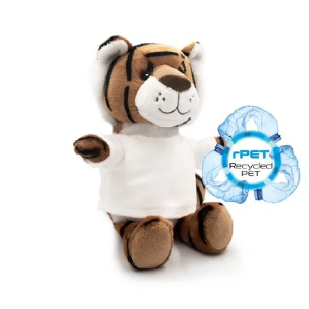 Finn RPET plush tiger brown