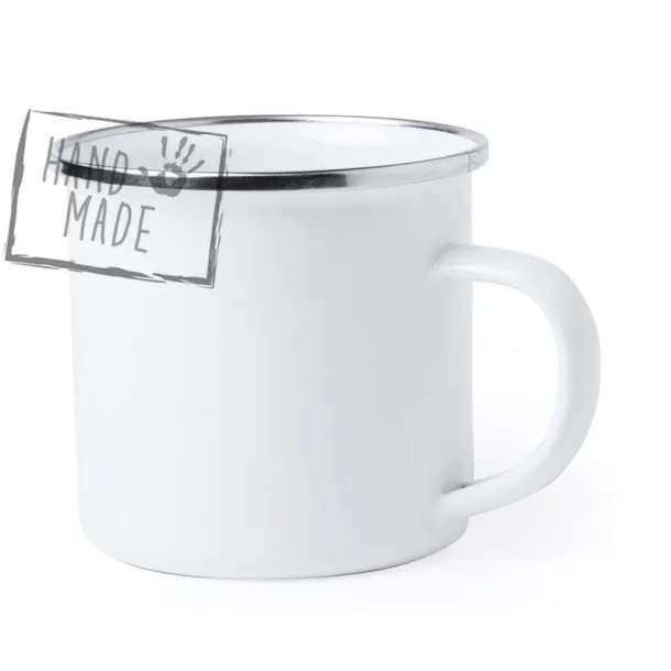  Metal mug 360 ml white