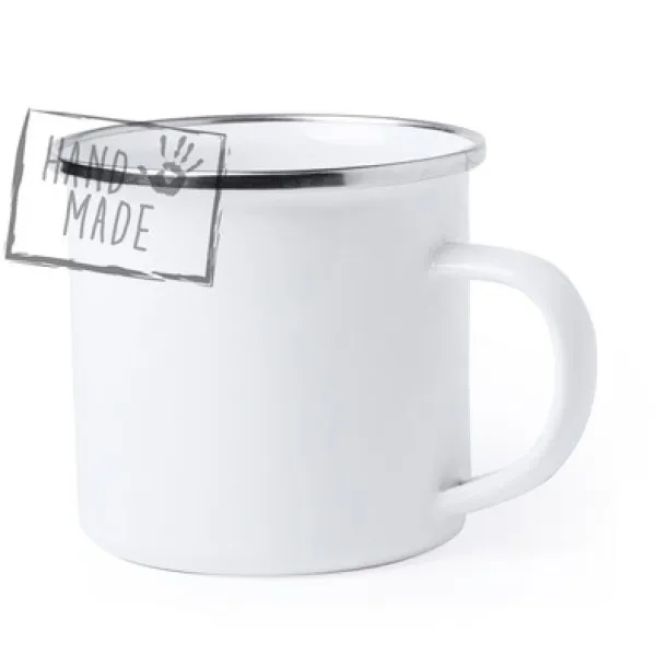  Metal mug 360 ml white