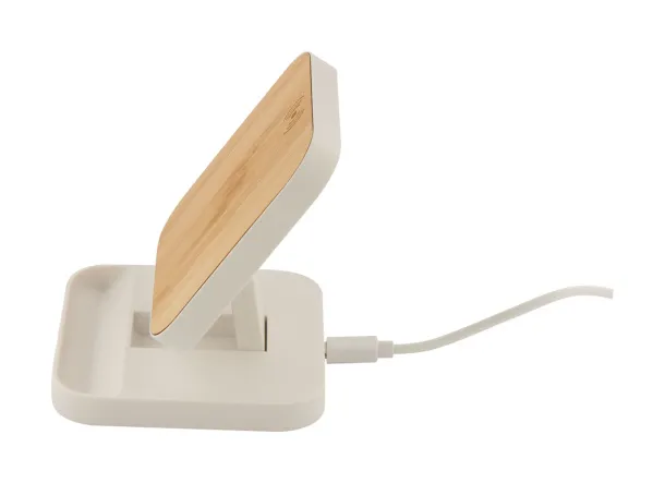 Rabso wireless charger mobile holder White Natural