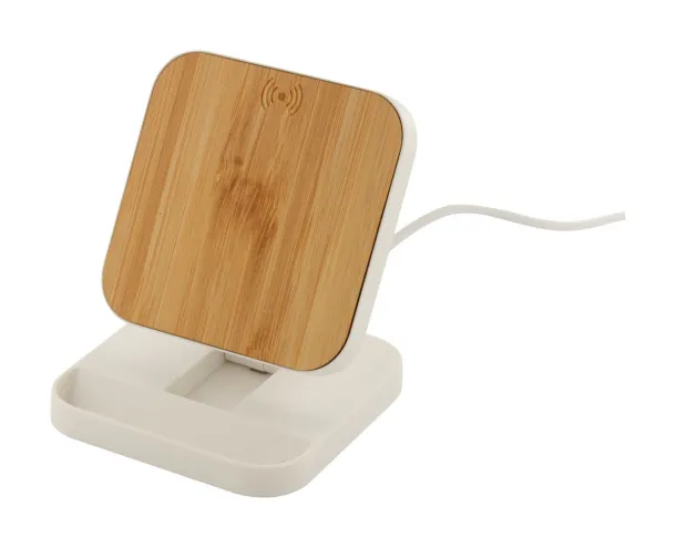 Rabso wireless charger mobile holder White Natural