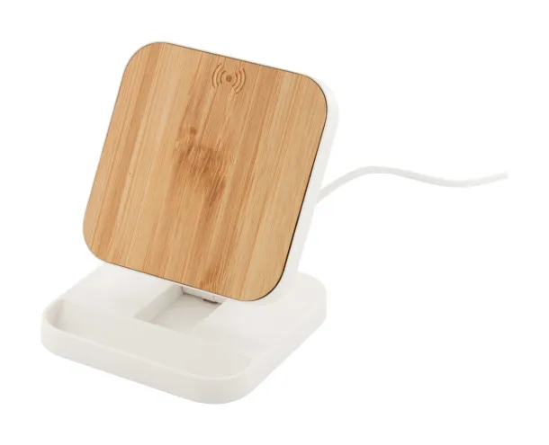 Rabso wireless charger mobile holder White Natural