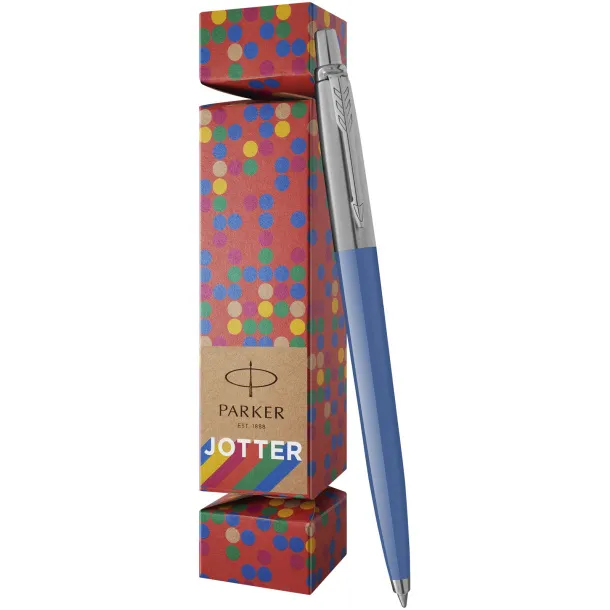 Jotter Cracker Pen gift set - Parker Process blue