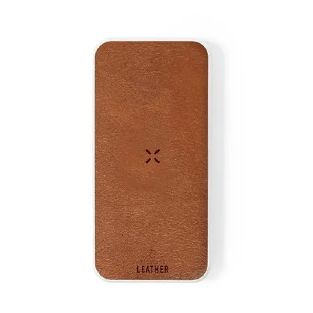  RABS wireless power bank 8000 mAh, wireless charger 10W, recycled leather detail brown