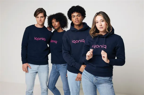  Iqoniq Jasper recycled cotton unisex hoodie - iqoniq navy