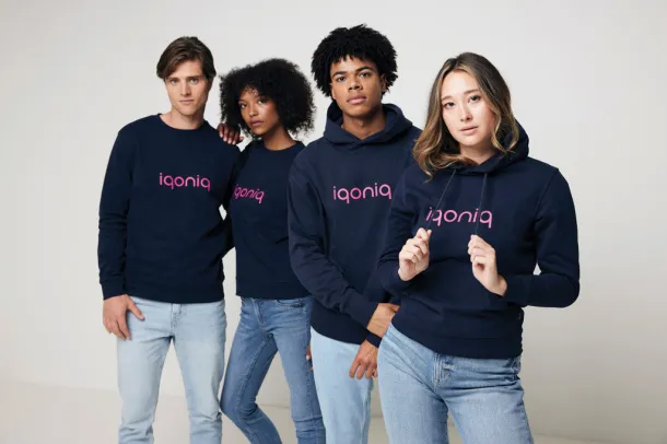  Iqoniq Jasper unisex hoodie od recikliranog pamuka - iqoniq navy