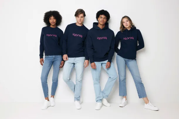  Iqoniq Jasper unisex hoodie od recikliranog pamuka, 340 g/m² - iqoniq navy
