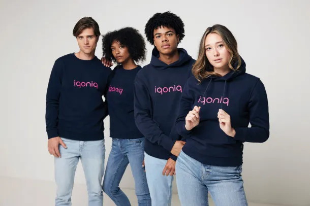  Iqoniq Jasper unisex hoodie od recikliranog pamuka, 340 g/m² - iqoniq navy