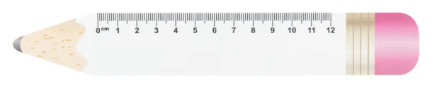 Sharpy 12 12 cm ruler, pencil White