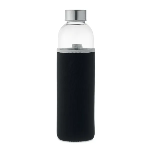 UTAH LARGE Glass bottle in pouch 750ml Black