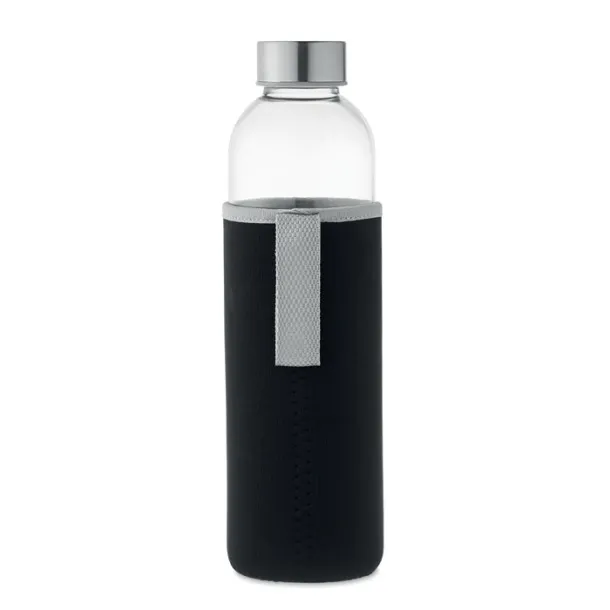 UTAH LARGE Glass bottle in pouch 750ml Black