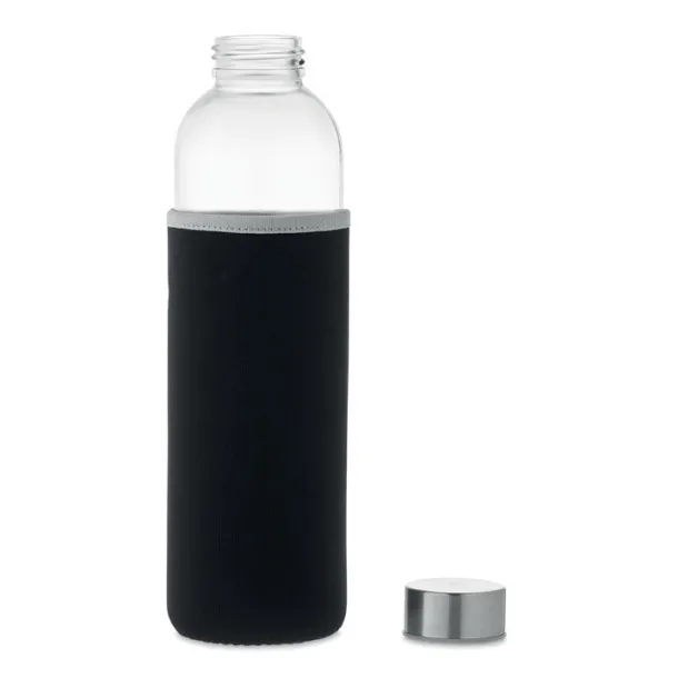 UTAH LARGE Glass bottle in pouch 750ml Black