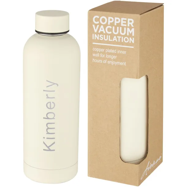 Spring 500 ml copper vacuum insulated bottle - Unbranded Ivory cream