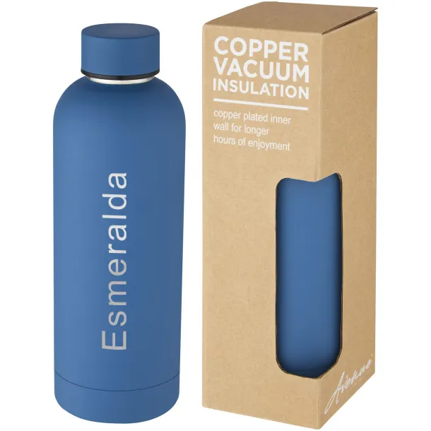 Spring 500 ml copper vacuum insulated bottle Tech blue