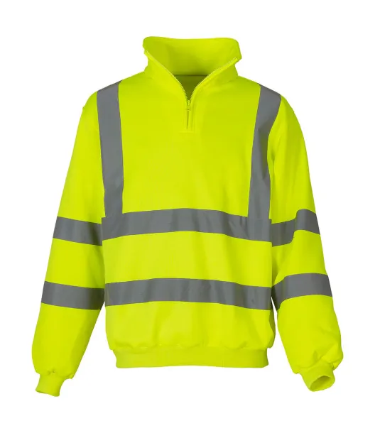  Fluo 1/4 Zip Sweat Shirt - Yoko Fluo Yellow