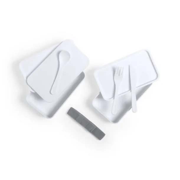 Antibakterijske posude za hranu, 2x700 ml, pribor za jelo white