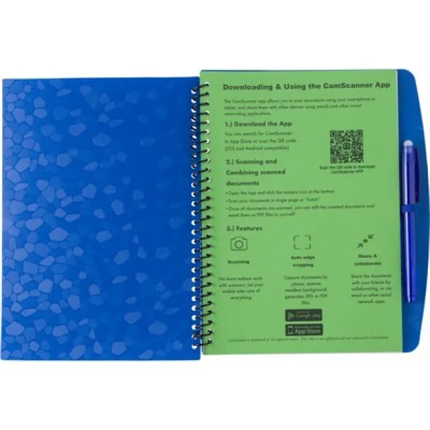  Notes s kemijskom olovkom, cca B5 navy blue