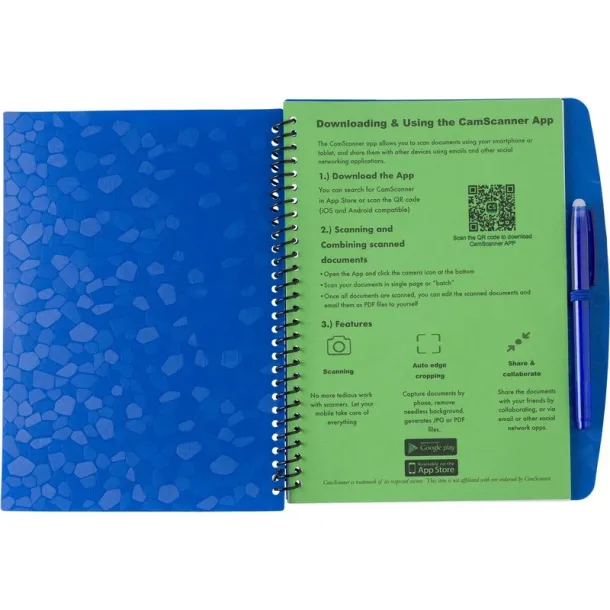  Notes s kemijskom olovkom, cca B5 navy blue