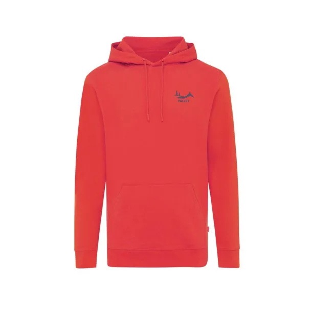  Iqoniq Jasper unisex hoodie od recikliranog pamuka, 340 g/m² - iqoniq luscious red
