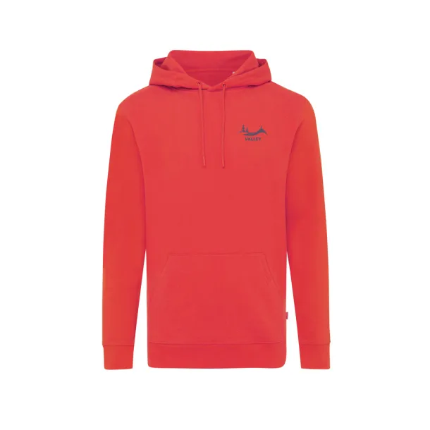  Iqoniq Jasper unisex hoodie od recikliranog pamuka, 340 g/m² - iqoniq luscious red