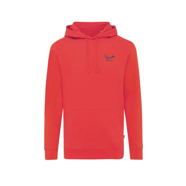  Iqoniq Jasper unisex hoodie od recikliranog pamuka, 340 g/m² - iqoniq luscious red